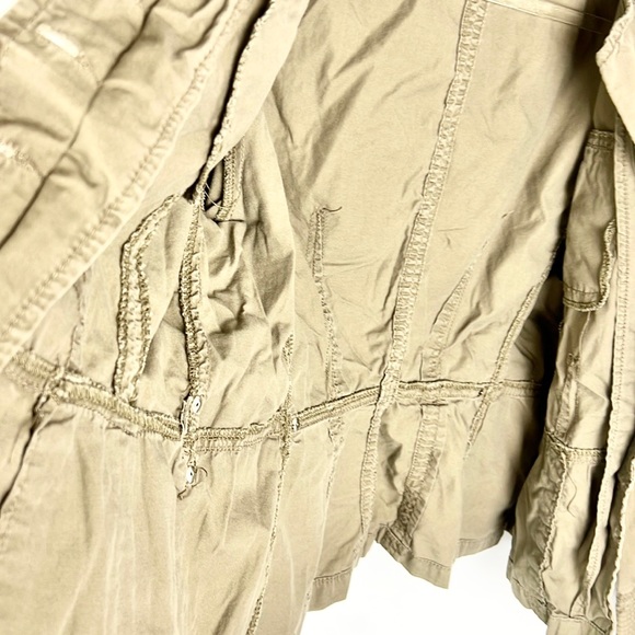 SUPPLIES |🫒Olive Army Green Button-Up Long-Sleeved Military Washed Worn Jacket - Picture 14 of 16